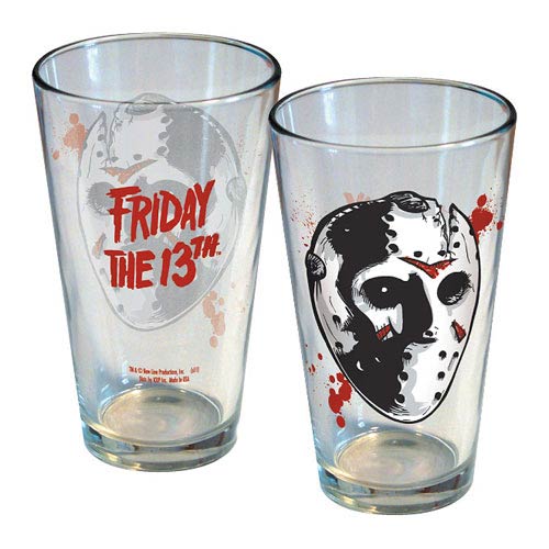 Friday 13th Jason Hockey Mask Pint Glass